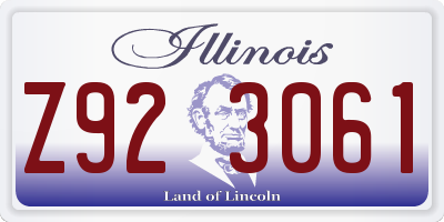 IL license plate Z923061