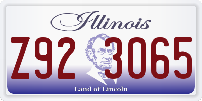 IL license plate Z923065