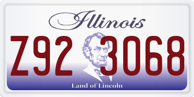IL license plate Z923068