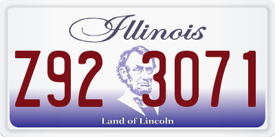 IL license plate Z923071