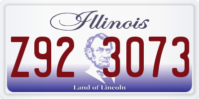 IL license plate Z923073