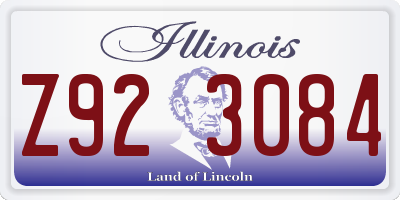 IL license plate Z923084