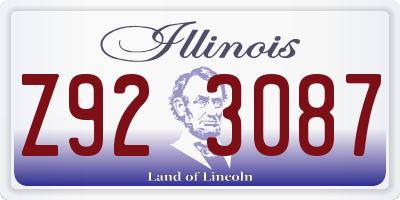 IL license plate Z923087