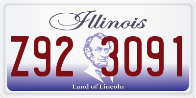 IL license plate Z923091