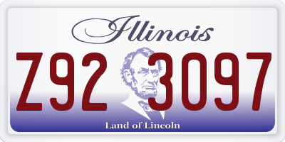IL license plate Z923097