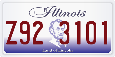 IL license plate Z923101