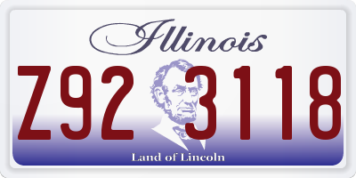 IL license plate Z923118