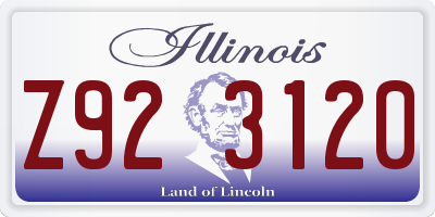 IL license plate Z923120