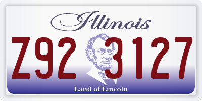 IL license plate Z923127