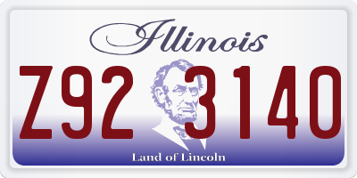 IL license plate Z923140