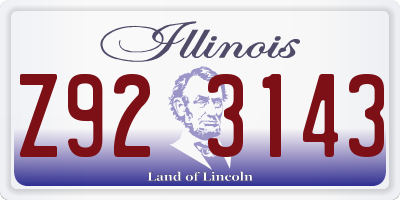 IL license plate Z923143