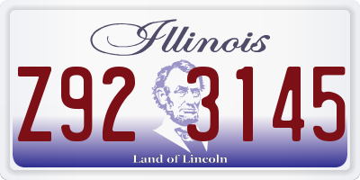 IL license plate Z923145