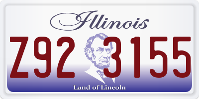 IL license plate Z923155