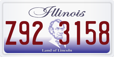 IL license plate Z923158