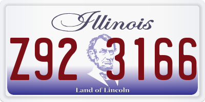 IL license plate Z923166