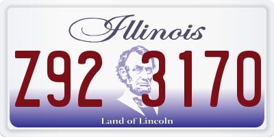 IL license plate Z923170