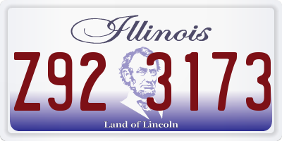 IL license plate Z923173