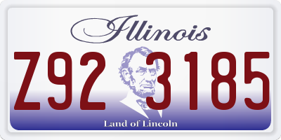 IL license plate Z923185