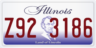 IL license plate Z923186