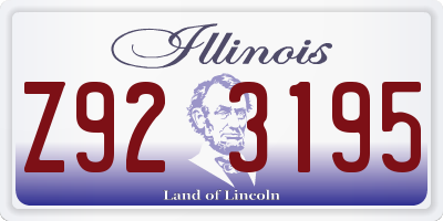 IL license plate Z923195