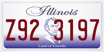 IL license plate Z923197