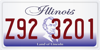 IL license plate Z923201