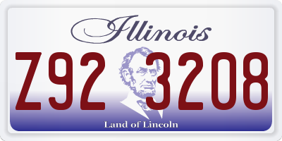 IL license plate Z923208