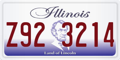 IL license plate Z923214