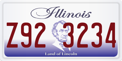 IL license plate Z923234