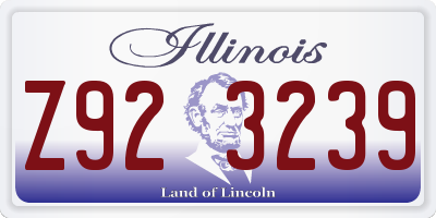IL license plate Z923239