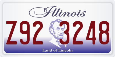 IL license plate Z923248