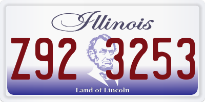 IL license plate Z923253
