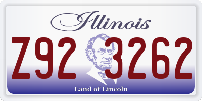 IL license plate Z923262