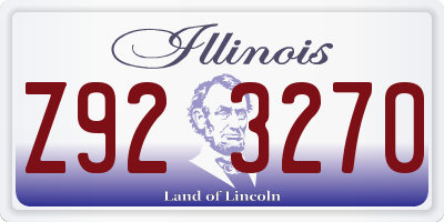 IL license plate Z923270