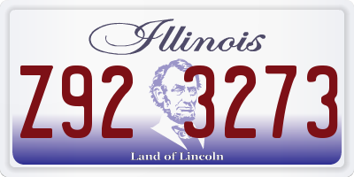 IL license plate Z923273