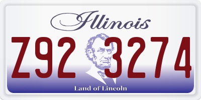 IL license plate Z923274