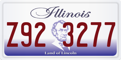 IL license plate Z923277