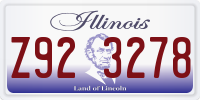 IL license plate Z923278