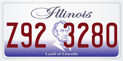 IL license plate Z923280