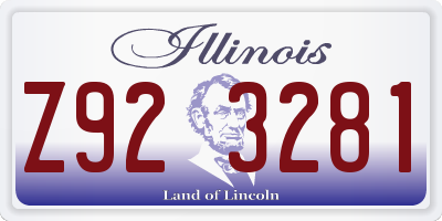IL license plate Z923281