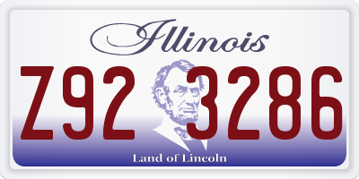 IL license plate Z923286