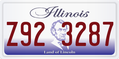 IL license plate Z923287