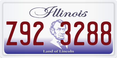 IL license plate Z923288