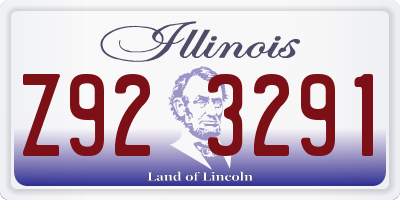 IL license plate Z923291