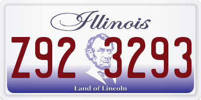 IL license plate Z923293
