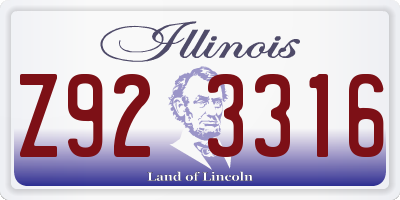IL license plate Z923316