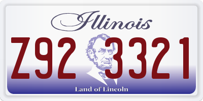 IL license plate Z923321