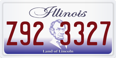 IL license plate Z923327