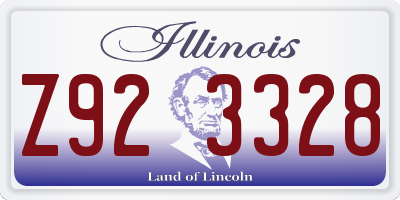 IL license plate Z923328