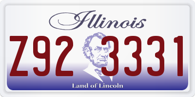 IL license plate Z923331